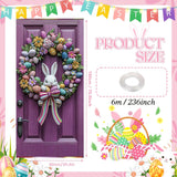 NNETM Easter Floral Wreath with Cute Rabbit Accent
