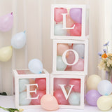 NNETM Transparent Balloon Box Set with White LOVE Letters