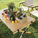 NNETM Wooden Charm Meets Outdoor Freedom in This Versatile Table