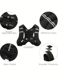 NNETM 18Lbs Weighted Vest - Adjustable, Solid Black