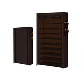 Levede 10 Tier Shoe Rack Portable Storage Brown-1910113014858780678