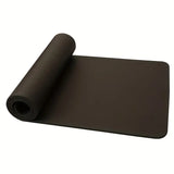NNETM Premium 0.8cm Thick Black Yoga Mat with Carry Strap
