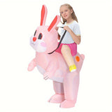 NNETM Fun Ride-On Animal Theme Inflatable Bunny Costume
