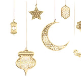 NNETM 6-Pack Ramadan Wooden Hanging Decorations