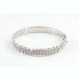 Sterling Silver Open Tennis Bracelet – Elegant Retro Adjustable Bracelet with Gift Box