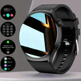 NNETM Black Silicone Smart Watch with Wireless Call and Sports Mode