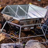 NNETM Hexagonal Stainless Steel Wood Stove