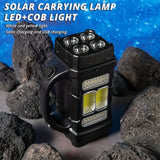 Multifunctional Solar Rechargeable LED Flashlight