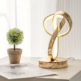 NNETM Space-themed USB Bedside Table Lamp - Golden