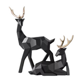 NNEOBA Nordic Elegance: White Resin Deer Statue for Chic Home Decor