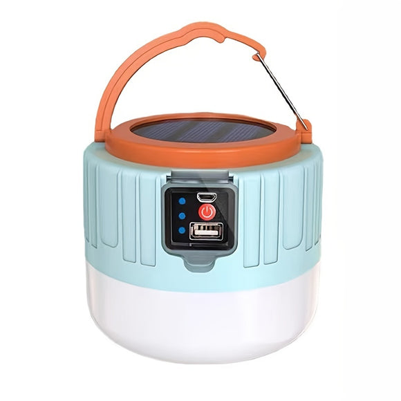 NNETM LED Solar Camping Lantern Rechargeable Portable Outdoor Light