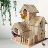 NNETM Lovely Bird's Nest - Villa Style Wooden Birdhouse