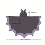 NNETM Bat Hooded Wearable Blanket with Detachable Nose