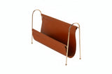 Nordic Metal and PU Leather Magazine and Book Rack