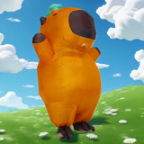 NNETM Orange Bear Costume with Green Hat