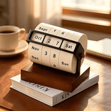 Retro Flip Calendar with Wooden Base