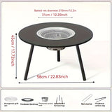 NNETM Outdoor Charcoal Grill & Tea Table Set