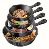 NNETM Pre-Seasoned Cast Iron Skillet Set (4pcs)