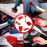 35-Piece Car Detailing Cleaning Kit – Drill Brush Attachments, Detailing Brushes & Storage Toolbox for Interior & Exterior Care