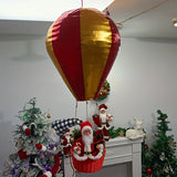 88.9cm Santa Claus Hot Air Balloon Christmas Hanging Decoration