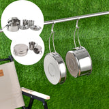 NNETM 8-Piece Stainless Steel Camping Cookware Set
