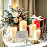24Pack 3sizes Flameless LED Pillar Candles Battery-Powered