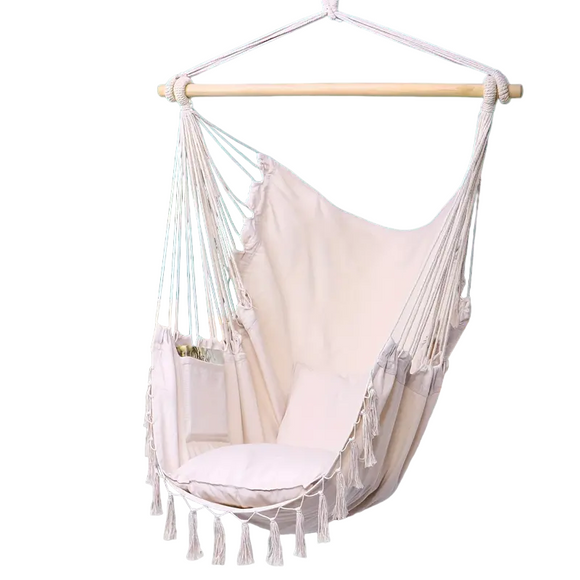 NNETM Nordic Style Cotton Hammock Chair Swing