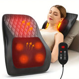 NNETM Cordless 3D Kneading Massage Pillow With Heat - Rechargeable Back Massager