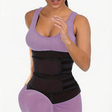 Women's Double Belt Zipper Waist Trainer