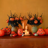 NNETM Halloween Pumpkin Feather Picks Decoration (5pcs)