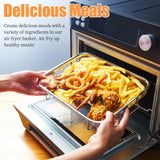 NNETM Stainless Steel Oven Grilling Basket with Double Handle