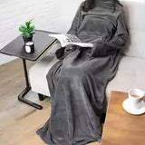 NNETM Cozy Flannel Sleeve Blanket for Indoor & Outdoor