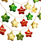 NNEOBA Twinkling Christmas LED Lights String - Festive Star - 2M/10LED