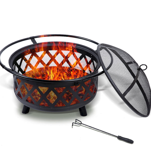 NNEIDS Outdoor Fire Pit Portable Camping Fireplace Heater Patio Garden Grill