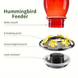 NNETM Ant-Moat Hummingbird Feeder with 6 Feeding Ports