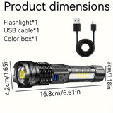 NNETM High-Power LED Flashlight Zoomable Rechargeable 7 Modes