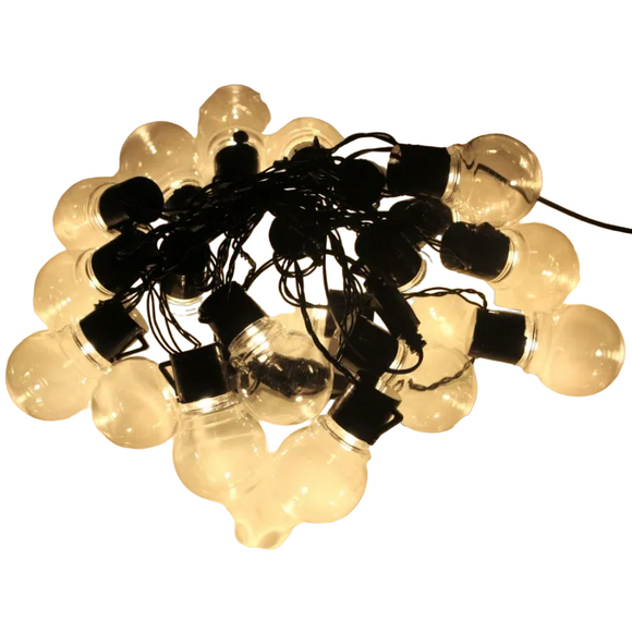 NNEOBA G50 LED Fairy String Lights - Outdoor Garden Patio Christmas Decor (5m, Warm White/Clear)