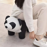 NNETM Solid Wood Bench - Charming Panda-Shaped