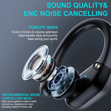 NNETM 90H Wireless 5.3 Earbuds with ENC Noise Cancelling Mic