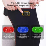 NNETM 1pc USB Heated Hip Support Brace with Vibrating Massage and Adjustable Strap