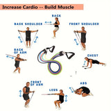NNETM 11pcs TPE Resistance Fitness Set - Ultimate Strength Trainer