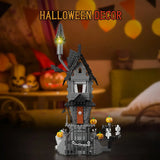 NNETM Halloween Haunted House Building Kit with LED Ligh t- 1000pcs