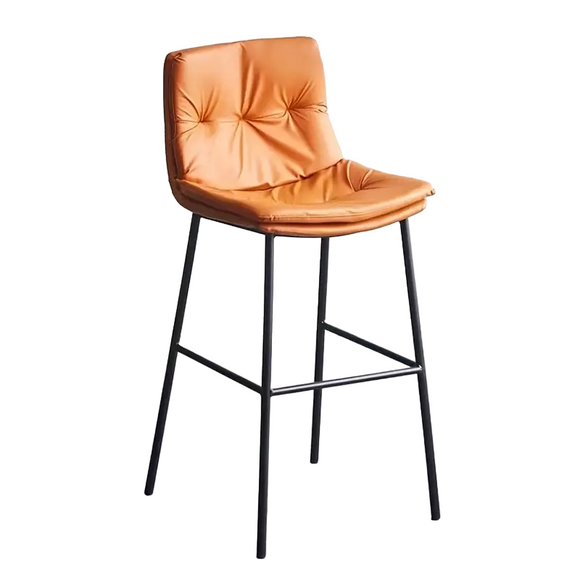 NNETM Iron Bar Chair with Backrest - Orange (75cm)