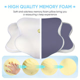 NNETM Butterfly Memory Foam Pillow for Neck Support Sleep