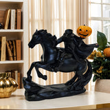 Resin Headless Knight Holding Pumpkin Ornament - Creative Craft Home Living Room Bedroom Decoration