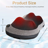 NNETM Shiatsu Back and Neck Massager with Heat(Gray)