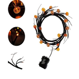 1pc 6 Ft 54 Lights 18 Pumpkin Acrylic Orange Light Pumpkin Vine Light Home Decoration Additions Vine String Lights Halloween Decorative Lights Decorative Atmosphere Simulation Branch Lights
