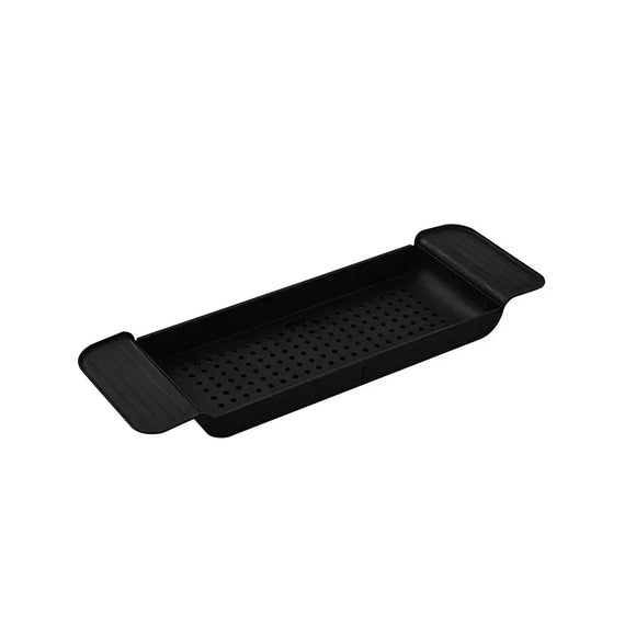 NNEOBA Extendable Bamboo Bathtub Tray Caddy with Storage