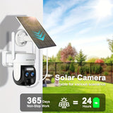 NNETM Solar Wireless Security Camera Outdoor 360° HD Zoom