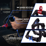 NNETM Ergonomic Triangle V-Shaped Grip Handle - Non-Slip TPE Resistance Band Attachment(Red)